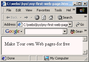 make your own web pages -3
